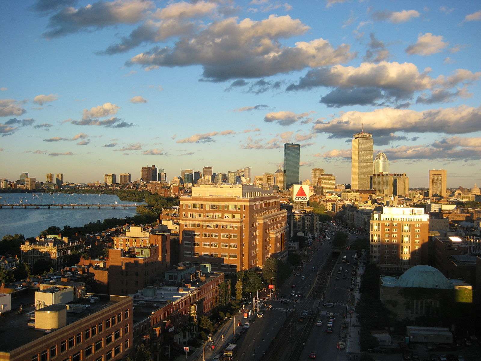 This is an aerial view of Boston University's East Campus.