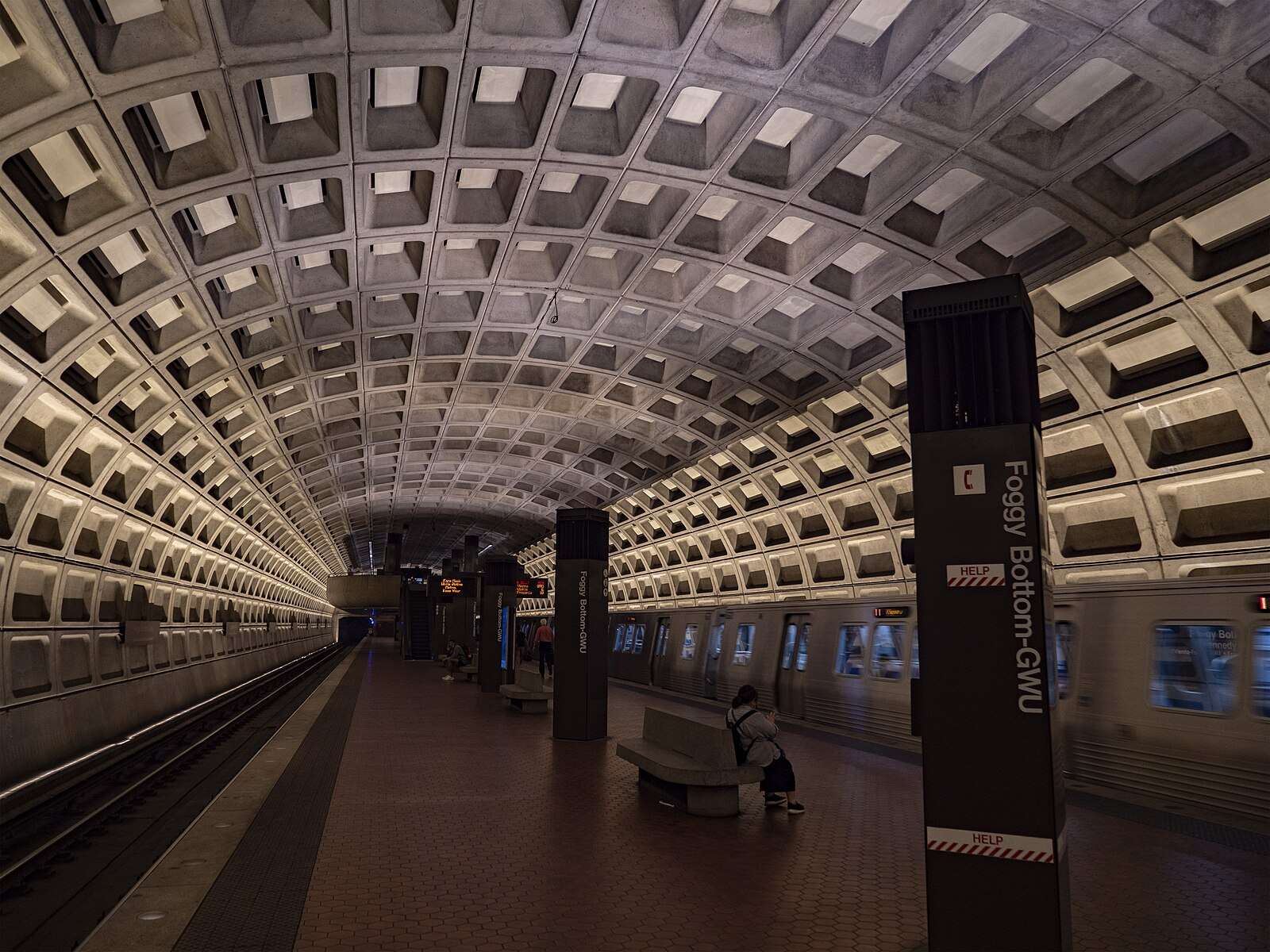 This is The George Washington University train stop.