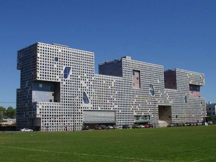 A futuristic MIT building.